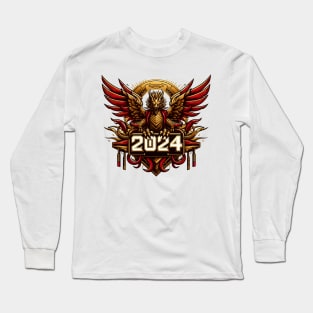 Wooden Gold Red Dragon 2024 No.2 Long Sleeve T-Shirt